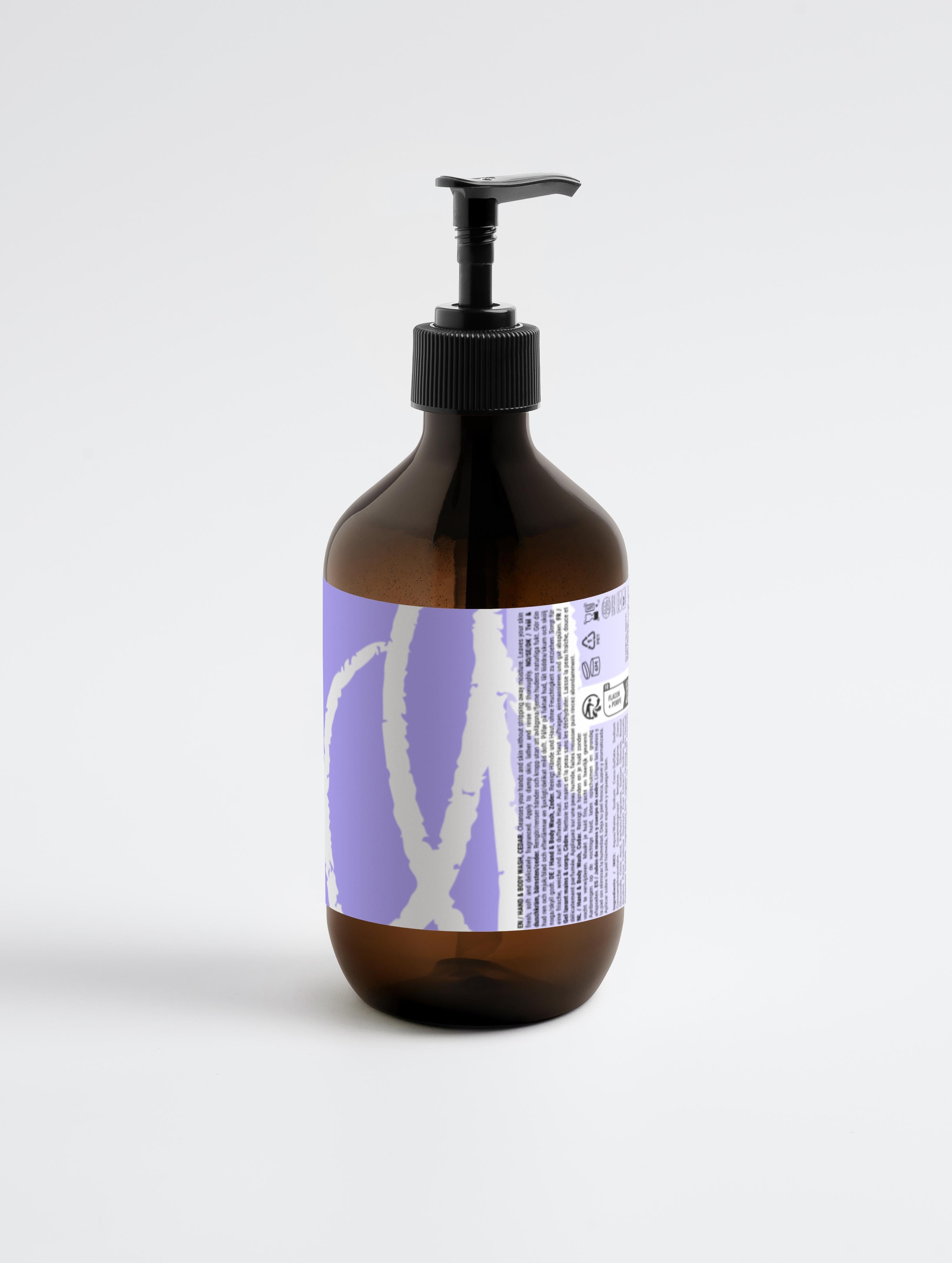 Hand & Body Wash, Peppermint & Dark Cedar
